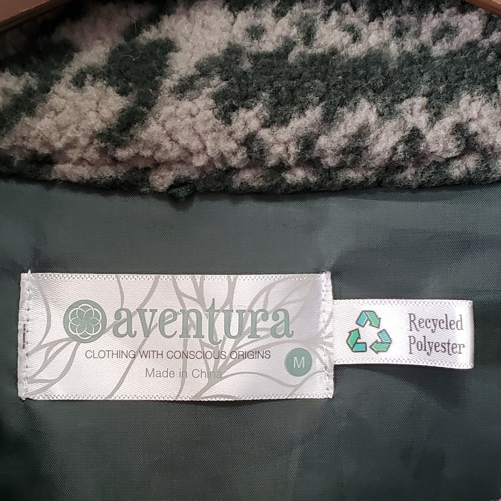 Aventura Helena Fleece Plaid Shacket Jacket - Green - Picture 2 of 14